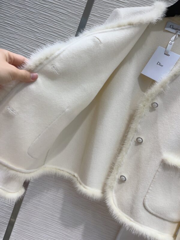 Dior Tassel Tweed Jacket White For Women