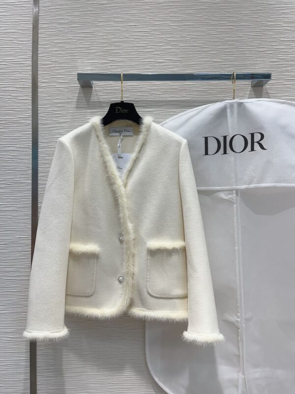 Dior Tassel Tweed Jacket White For Women