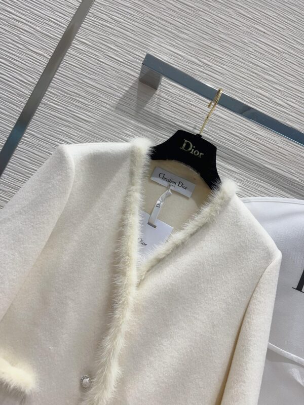 Dior Tassel Tweed Jacket White For Women