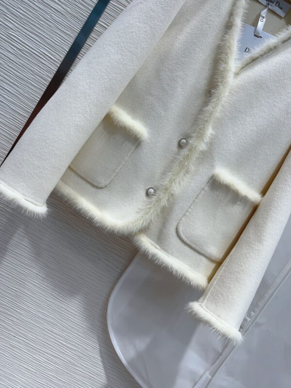 Dior Tassel Tweed Jacket White For Women