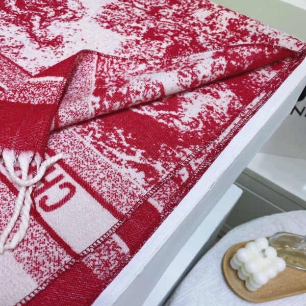 Dior Toile de Jouy Poncho Scarf Pink 71in/180cm
