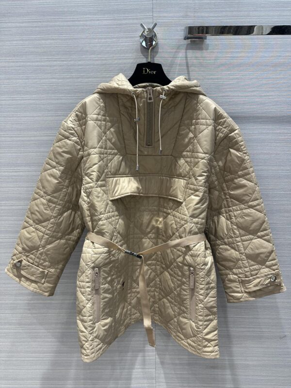 Dior Wide Range Hooded Arygle Jacket Beige For Women