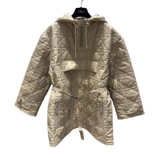 Dior Wide Range Hooded Arygle Jacket Beige For Women