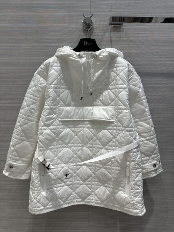 Dior Wide Range Hooded Arygle Jacket White For Women