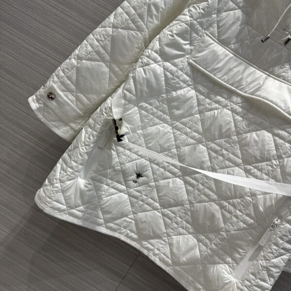 Dior Wide Range Hooded Arygle Jacket White For Women