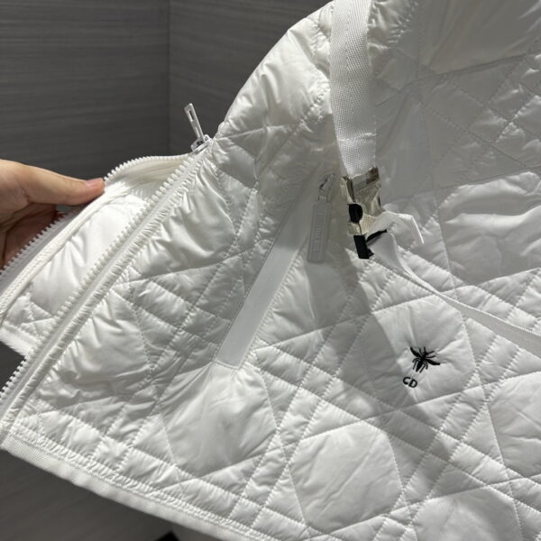 Dior Wide Range Hooded Arygle Jacket White For Women