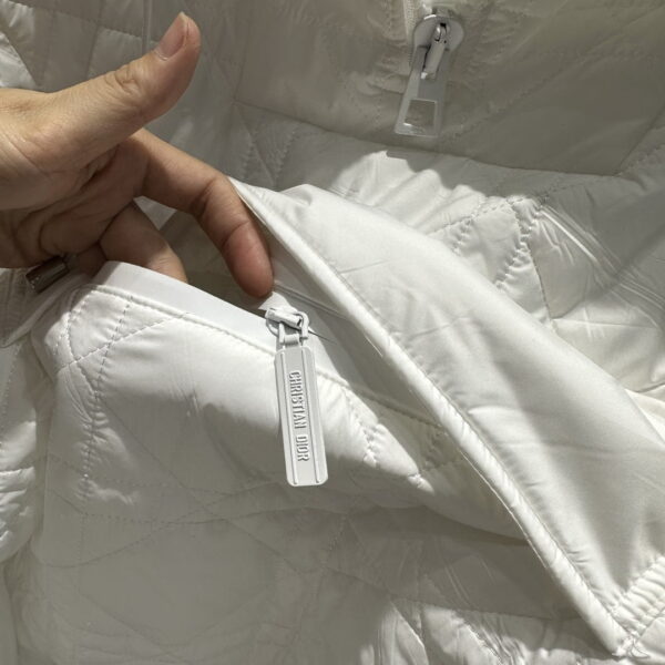 Dior Wide Range Hooded Arygle Jacket White For Women