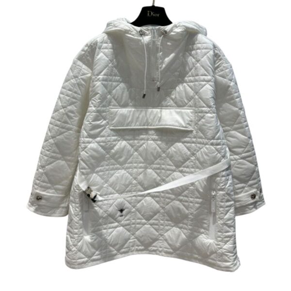 Dior Wide Range Hooded Arygle Jacket White For Women