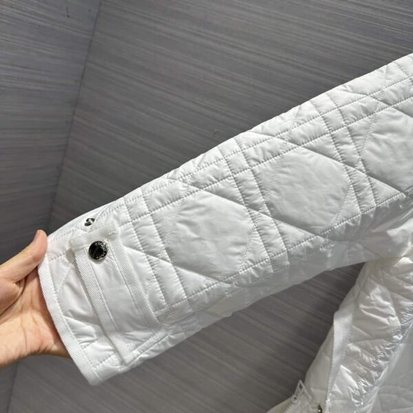 Dior Wide Range Hooded Arygle Jacket White For Women