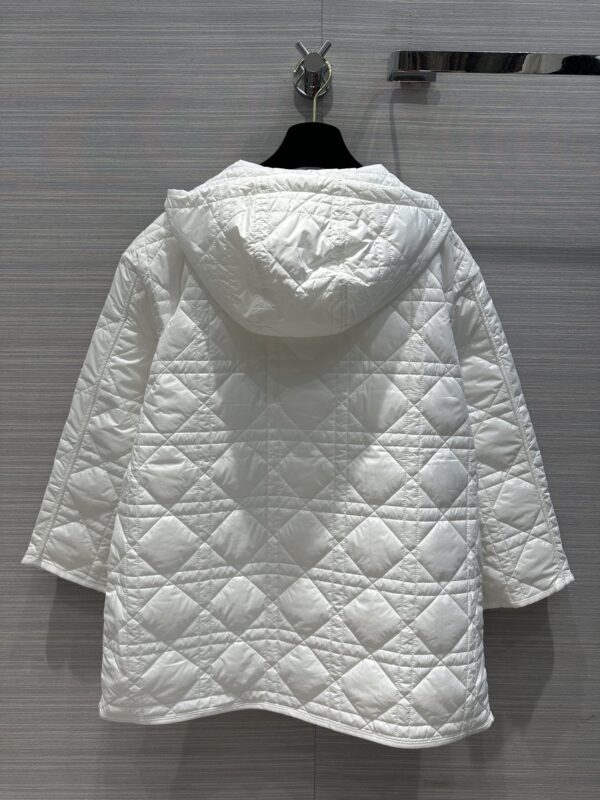 Dior Wide Range Hooded Arygle Jacket White For Women