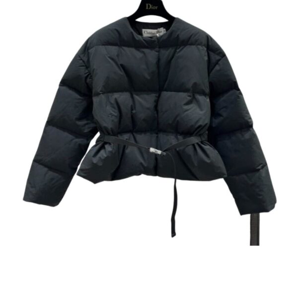 Dior Winter Cropped Puffer Jacket Black For Women