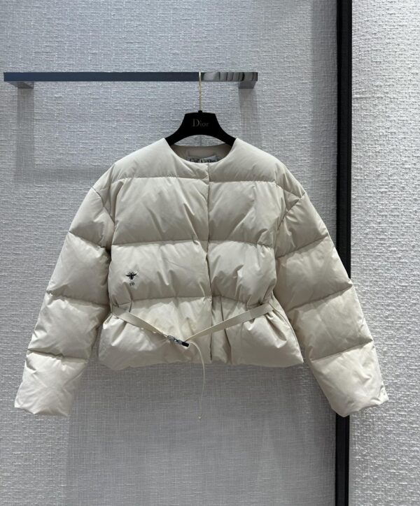 Dior Winter Cropped Puffer Jacket White For Women