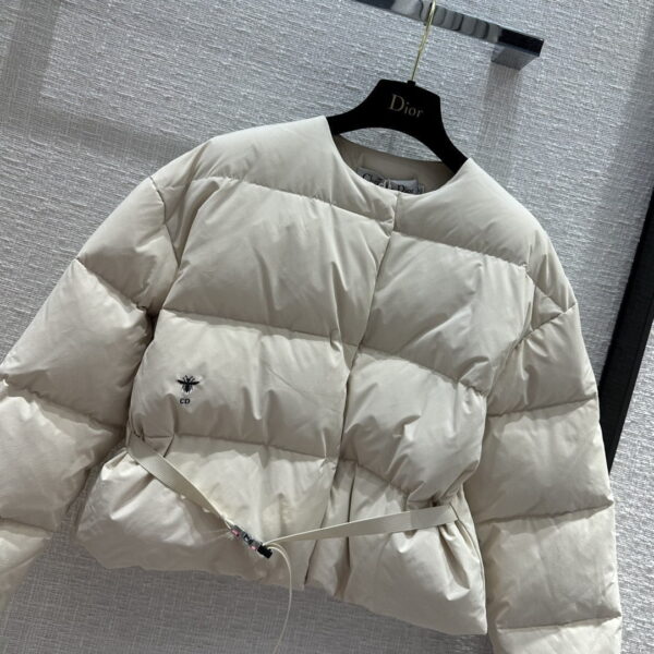 Dior Winter Cropped Puffer Jacket White For Women