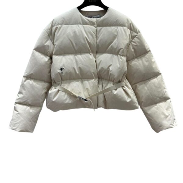 Dior Winter Cropped Puffer Jacket White For Women
