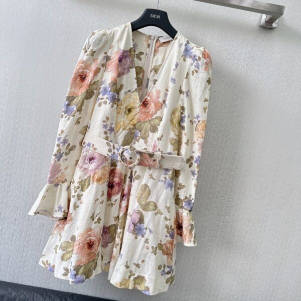 Dior Zimmermann Luminosity Mini Dress Cream For Women