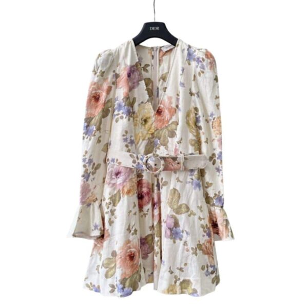 Dior Zimmermann Luminosity Mini Dress Cream For Women