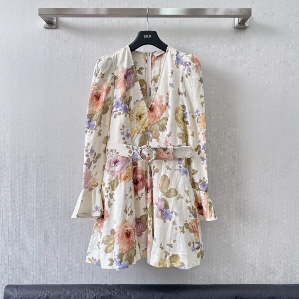 Dior Zimmermann Luminosity Mini Dress Cream For Women