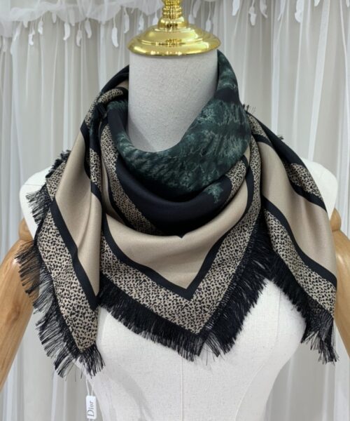 Dior Zodiac Fantastico 90 Square Scarf Blue/Brown 35in/90cm