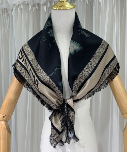 Dior Zodiac Fantastico 90 Square Scarf Blue/Brown 35in/90cm 