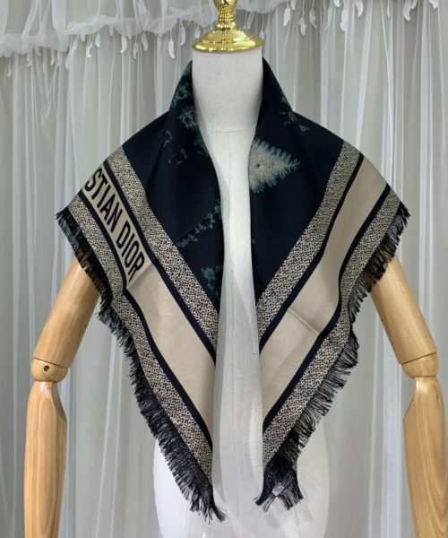 Dior Zodiac Fantastico 90 Square Scarf Blue/Brown 35in/90cm 