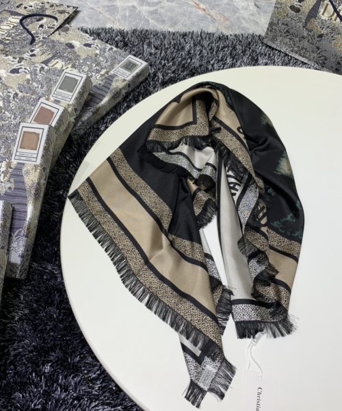 Dior Zodiac Fantastico 90 Square Scarf Blue/Brown 35in/90cm 