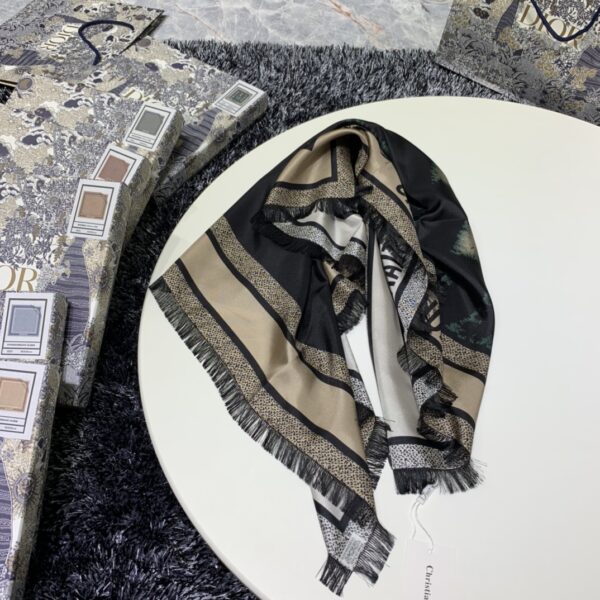 Dior Zodiac Fantastico 90 Square Scarf Blue/Brown 35in/90cm