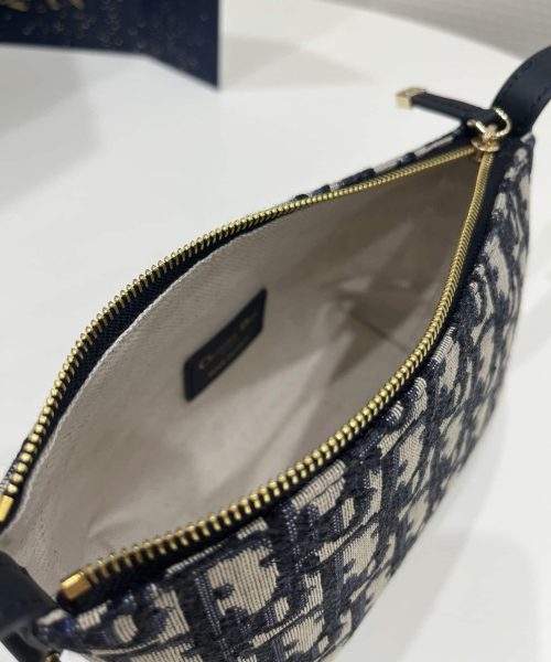 1:1 Replica Diortravel Nomad Pouch Blue For Women 6in/ 15cm