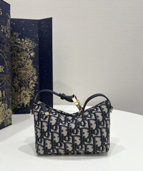 1:1 Replica Diortravel Nomad Pouch Blue For Women 6in/ 15cm