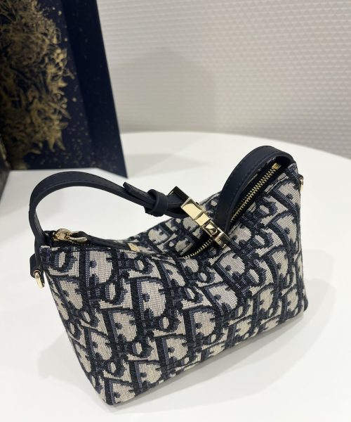 1:1 Replica Diortravel Nomad Pouch Blue For Women 6in/ 15cm