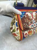 Dolce & Gabbana 90s Sicily Bag With Logo Print Multicolor For Women 10.2in/26cm DG