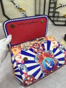 Dolce & Gabbana 90s Sicily Bag With Logo Print Multicolor For Women 10.2in/26cm DG