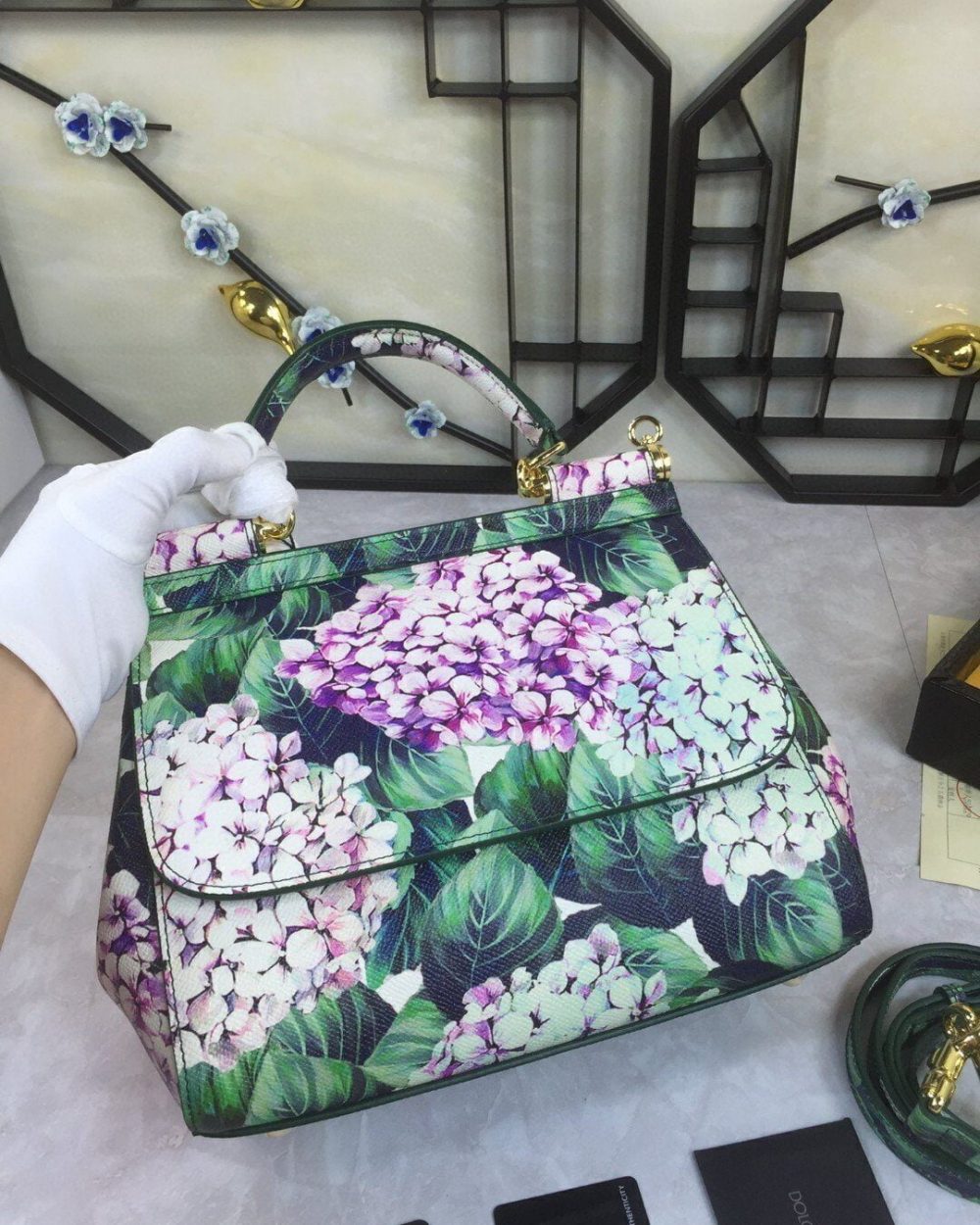 Dolce & Gabbana 90s Sicily Bag With Logo Print Multicolor For Women 10.2in/26cm DG
