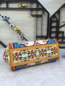 Dolce & Gabbana 90s Sicily Bag With Logo Print Multicolor For Women 10.2in/26cm DG