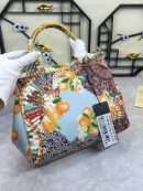 Dolce & Gabbana 90s Sicily Bag With Logo Print Multicolor For Women 10.2in/26cm DG