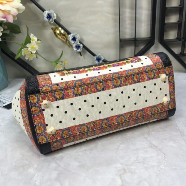 Dolce & Gabbana 90s Sicily Bag With Logo Print Multicolor For Women 10.2in/26cm DG