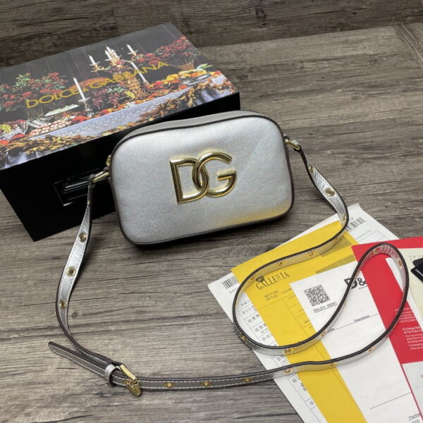 Dolce & Gabbana Crossbody 3.5 Bag Silver For Women 7.5in/19cm DG