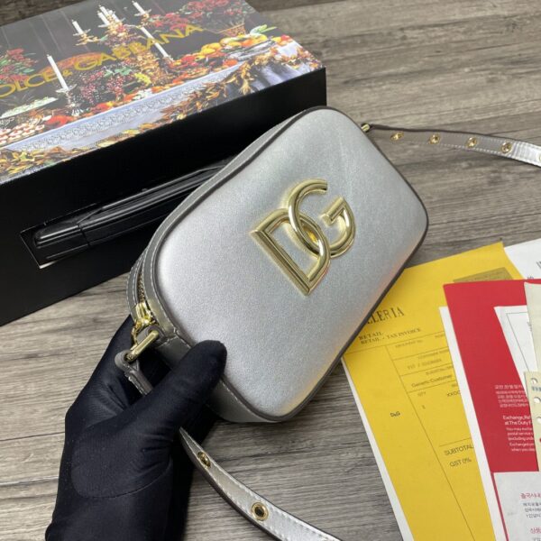 Dolce & Gabbana Crossbody 3.5 Bag Silver For Women 7.5in/19cm DG