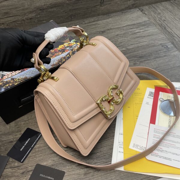 Dolce & Gabbana DG Girls Bag In Quilted Nappa Beige For Women 10.6in/27cm DG