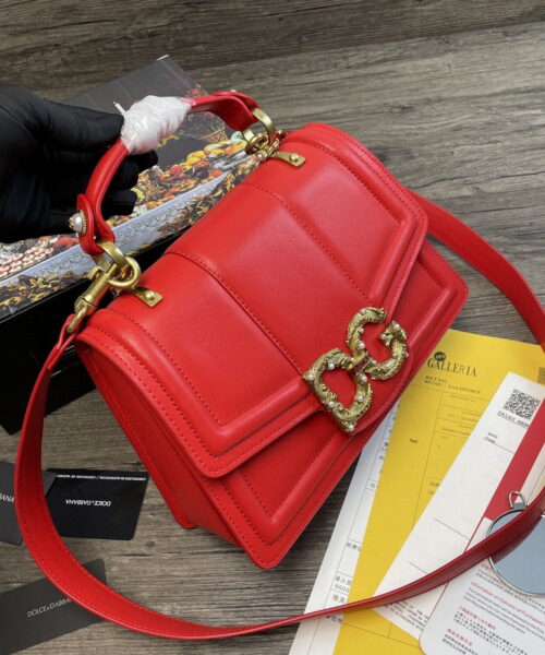 Dolce & Gabbana DG Girls Bag In Quilted Nappa Red For Women 10.6in/27cm DG