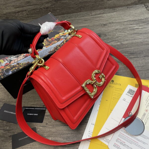 Dolce & Gabbana DG Girls Bag In Quilted Nappa Red For Women 10.6in/27cm DG