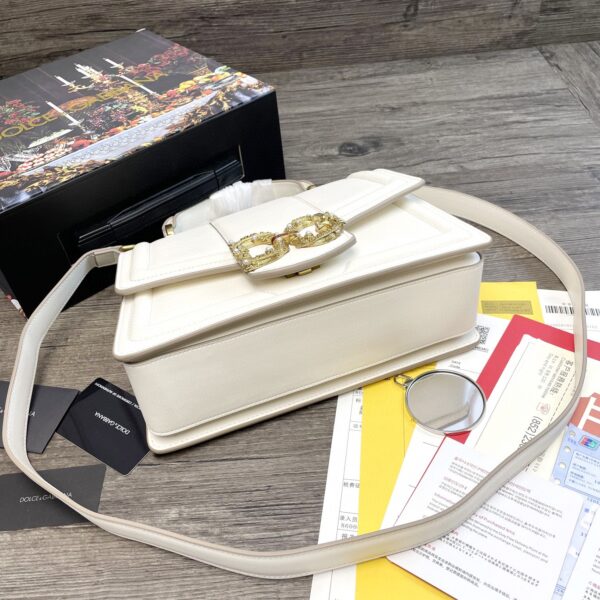 Dolce & Gabbana DG Girls Bag In Quilted Nappa White For Women 10.6in/27cm DG