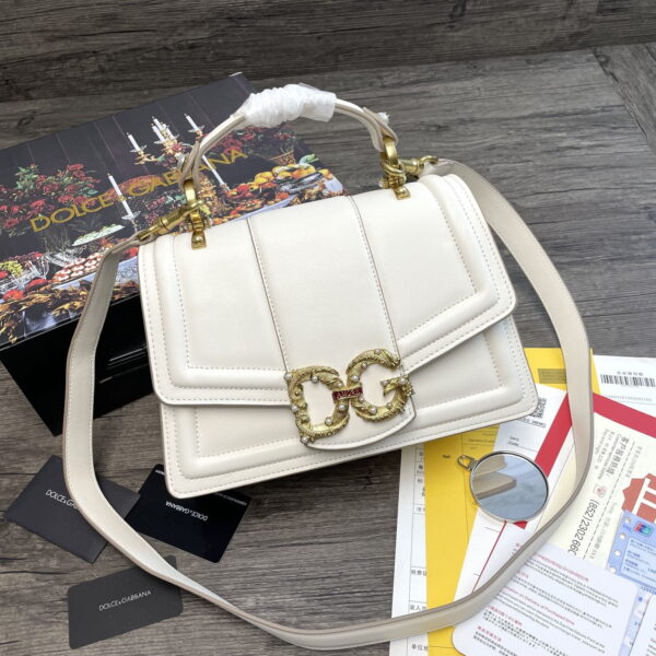 Dolce & Gabbana DG Girls Bag In Quilted Nappa White For Women 10.6in/27cm DG