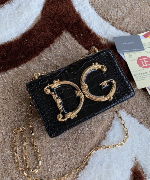 Dolce & Gabbana DG Girls Cross Body Bag Black For Women 8.3in/21cm DG
