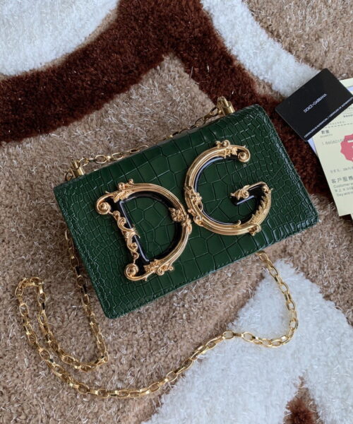 Dolce & Gabbana DG Girls Cross Body Bag Dark Green For Women 8.3in/21cm DG