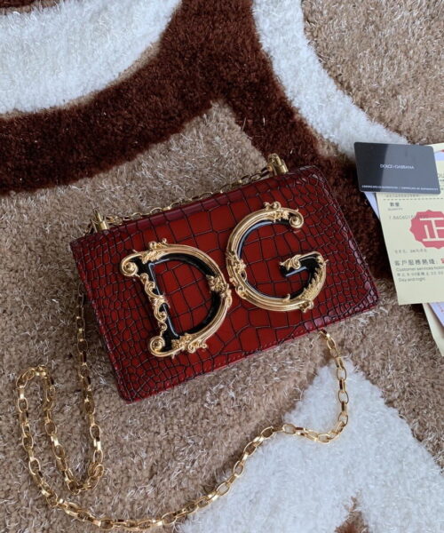 Dolce & Gabbana DG Girls CrossBody Bag Burgundy For Women 8.3in/21cm DG