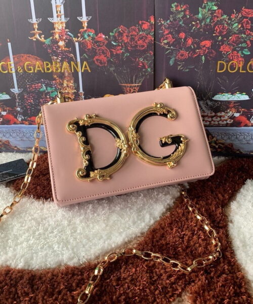 Dolce & Gabbana DG Girls CrossBody Bag Pink For Women 8.3in/21cm DG BB6498AZ80180412