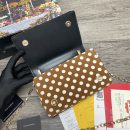 Dolce & Gabbana DG Girls CrossBody Bag With Polka Dots Brown For Women 8.3in/21cm DG