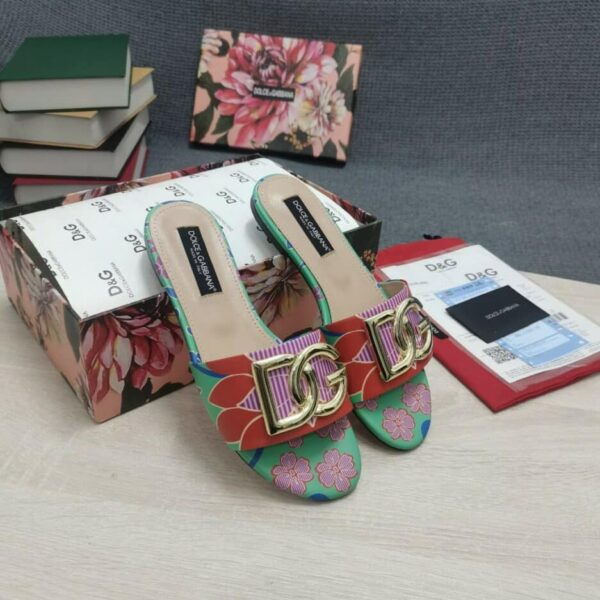 Dolce & Gabbana Jacquard Slides With DG Logo Multicolour For Women DG Shoes  CQ0455AY27287768