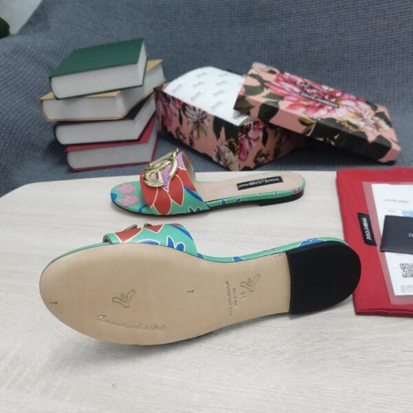 Dolce & Gabbana Jacquard Slides With DG Logo Multicolour For Women DG Shoes  CQ0455AY27287768