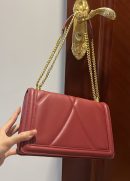 Dolce & Gabbana Large Devotion Bag In Quilted Nappa Burgundy For Women 10in/26cm DG